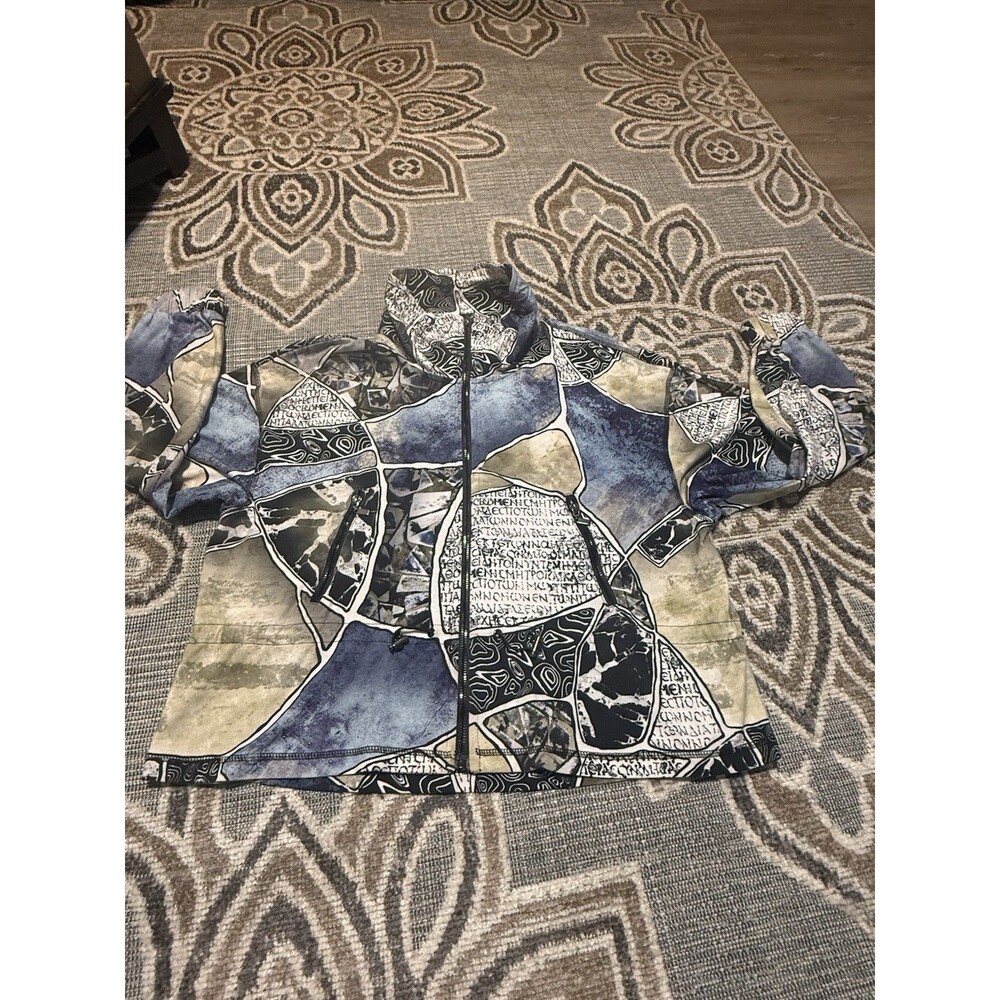 Simply Art by Dolcezza abstract full-Zip Jacket  women's Large